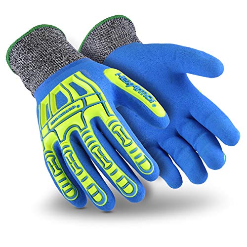 HexArmor Cut and Fluid Resistant Impact Protection Nitrile Palm Work Gloves | Rig Lizard® Series 7102 | 3X-Large - color: Rig Lizard Fluid 7102, size: 3X-Large (Pack of 1)