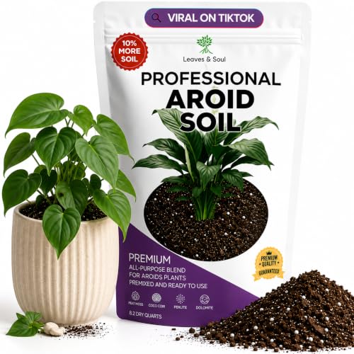 Professional Aroid Soil Mix Large 2.2 Quarts Ready to Use, Premium Potting Soil for Aroid Plants Monstera Philodendron Indoor Plants, Peat Moss Coco Coir Perlite Dolomite Made in USA - color: Aroid Soil, size: 2.2 Quarts