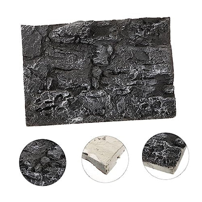 Gatuida 3D Rock Decorative Panel Tank Background Snake Backdrop Reptile Tank Decor Fish Background