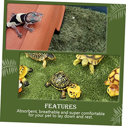 BESPORTBLE Reptile Moss Carpet for Terrariums Fake Grass Mat for Lizard Tanks Tortoise Bedding and Amphibian Habitat Moisture Retaining Cushion for Reptile Enclosures