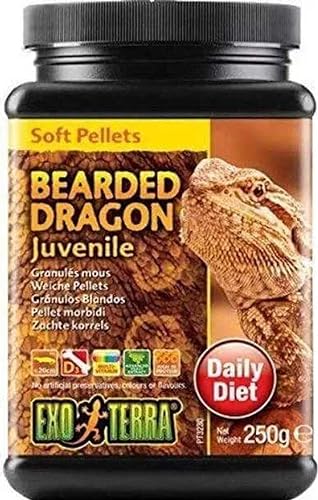 Exo Terra Bearded Dragon Food, Soft Pellets for Reptiles, Juvenile, 8.8 Oz., PT3230 - size: 8.8 Ounce (Pack of 1), style: Juvenile