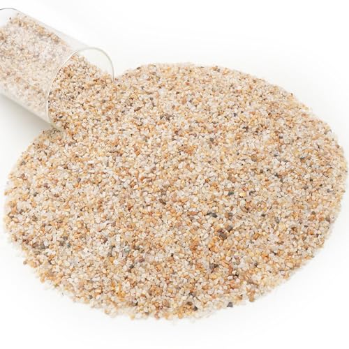 NUPICK 1-3mm Coarse Sand for Plants, 5lb Horticultural Grit for Aquariums, Succulents, Desert Silica Sand for Cactus, Decorative Gravel for Vases Filler, Gold Grit for Bonsai, Landscaping