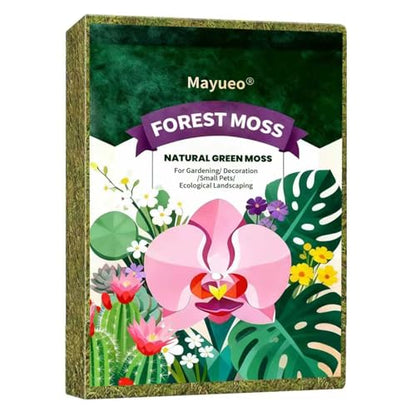 Dried Forest Moss for Plant Care, Sphagnum Potting Moss Suitable for Orchids, Carnivorous Plants, Succulents, Garden Blooms & Reptile Habitats (18 OZ) - style: 18 OZ