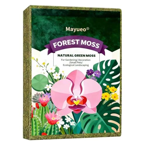 Dried Forest Moss for Plant Care, Sphagnum Potting Moss Suitable for Orchids, Carnivorous Plants, Succulents, Garden Blooms & Reptile Habitats (18 OZ) - style: 18 OZ