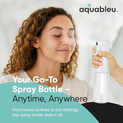 Aquableu Spray Bottle for Hair – Continuous Mist Spray Bottle for Hair Care, Styling, Cleaning, Plants, Pets & Essential Oils (Clear, 6.76oz/200ml) - color: Clear