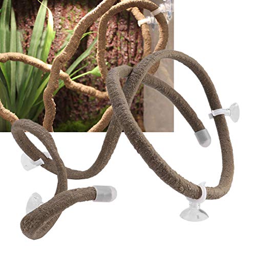 Haofy Reptile Climbing Branch, Flexible Rattan Vine for Lizards, Chameleons and Geckos, Lifelike Decoration for Reptile BoxAquarium, PU, 4.92 Feet Long (Large 10 X 31cm / 3.94 X