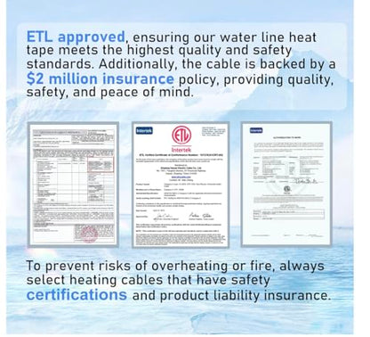 HEATIT 8JHSF1 Self Regulating Pre-Assembled Heating Cable with Spacer and Clips, Heat Tape for Roof Deicing and Pipe Freeze Protection,120V 8W/ft, 24FT - color: 8W/FT (KIT), style: 24FT