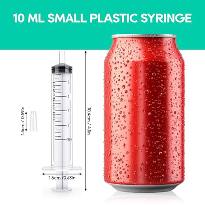 JOLLY PARTY 10ml Plastic Syringes, Small Syringe with Tip Cap, 30 Pack Oral Syringe for Scientific Labs, Feeding Pets, Measurement, Refilling, Mini 10ml Measuring Tools for Liquid, Needleless - style: 10ml
