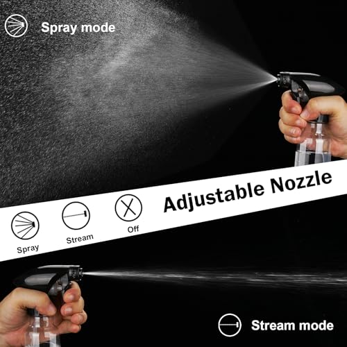 Spray Bottles 4oz/120ml Plastic Small Spray Bottle for Hair Mist/Stream Spraying Heavy Duty Empty Water Spray Bottles for Cleaning Solutions, Plants 2 Pack (Clear) - color: Clear