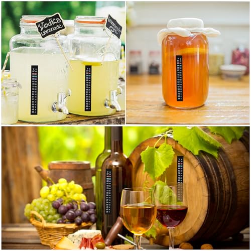 Brewing Thermometer Strip Adhesive Strip Thermometer Aquarium Thermometer Strip, Temperature Test Strip Thermometer Sticker for Fish Tank/Kombucha/Fermentation Jar 39 to 97℉/4 to 36℃ (6pcs) - size: 6 Pack