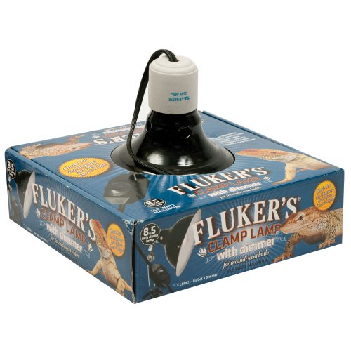 Fluker's Repta-Clamp Lamp, Heavy Duty Clamp Light For Reptile Tanks and Terrariums, UL/CUL Approved, Great for Reptile Basking, 150-Watt Maximum with Dimmable Switch, 8.5" - size: 8.5 Inch (Pack of 1), style: 8.5" with Dimmable Switch