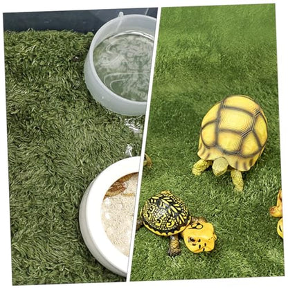 Toddmomy Horned Frogs Moss Carpet for Reptiles and Amphibians Green Faux Grass Mat for Terrarium Moisture Retaining Bedding for Crawling Pets Tortoise and Lizard Habitat Accessory