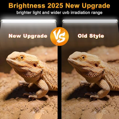 LUCKY HERP T8 14W UVB 10.0 Reptile Light, UVA UVB Reptile Light Bulb 2 Pack, Fluorescent Lamp for Reptiles Amphibians Lizards Chameleons - size: 15inch 10.0