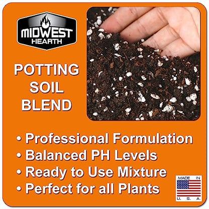 Premium Potting Soil Mix with Peat Moss, Vermiculite, Perlite (Made in USA) (4 Dry Quarts) - size: 4 Dry Quarts