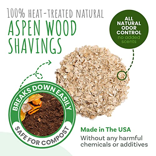 Small Pet Select Premium Natural Aspen Bedding, Animal Bedding for Small Indoor and Outdoor Pets, Made in The USA, Jumbo Size 282 L (2 Pack, 141 L Each) - size: 282 L (2 Pack of 141 L)