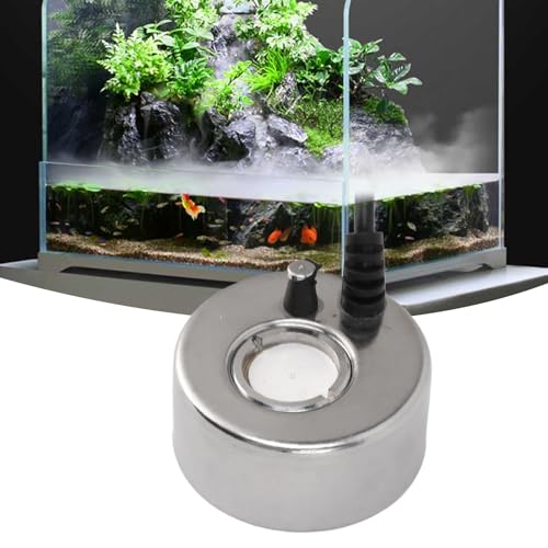 Ultrasonic Mist Maker, Aluminum Mist Maker Fog Maker Water Mister Terrarium Mister DC 12V Interface Indoor Fountain Landscape Atomizer Humidifier for Fishtank