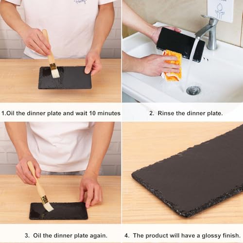 16 Pack 4 x 8 Inch Slate Cheese Boards, Black Rectangle Slate Charcuterie Boards, Natural Charcuterie Stone Plates for Parties, Gifts, and Special Events, Cheese, Sushi, Food. - size: 16 Pack 4 x 8 Inch