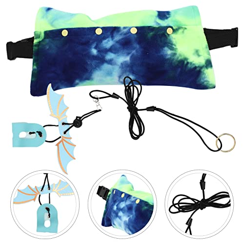 Ipetboom Canvas Tote Bag Bearded Dragon Carrier Sling Reptile Chest Carrier Small Animal Carrying Bag with Leash Outdoor Small Pet Pouch for Lizards Guinea Pig Leopard Gecko Blue Travel Accessories