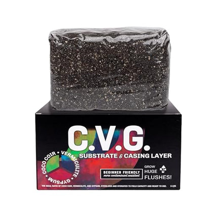 (8-Pack) North Spore CVG (Coco Vermiculite Gypsum) Sterile Bulk Substrate | Ideal for Beginner Growers | Made in USA | Grow Dung-Loving Mushrooms - size: 8 Count