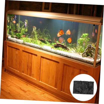 2pcs Reptile Box Backdrop Fish Tank Background 3D Terrarium Background Rock Terrarium Background Aquarium Background Reptile Tank Background Aquarium Rocks Fish Tank Decorations Pu