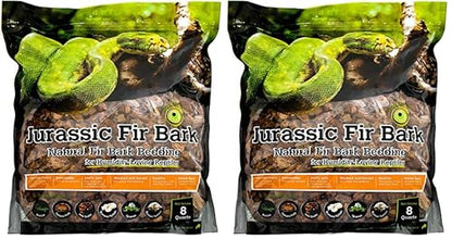 SuperMoss Galápagos (05024) Jurassic Fir Bark Bedding, 8-Quart, Natural (Pack of 2) - size: 8-Quart Bag (Pack of 2)