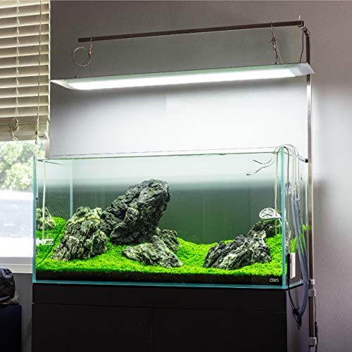 ONF Stainless Steel 304 Square Hanging Kit for Planted Terrarium & Aquarium Light, Suspension System, Adjustable Stand Hold up to 11lb 24-36 inch Fish Tank Light, 2 pcs Tubes in Pack, Right - size: Right