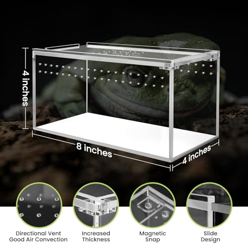 6*6*12in & 8*4*4in Front Opening Arboreal Tarantula Enclosure