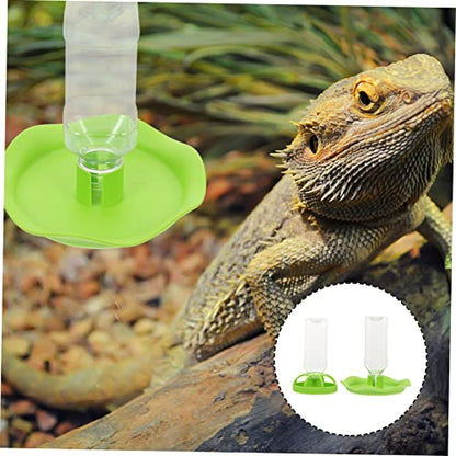 2sets Lizard Water Basins and Feeding Dish for Reptiles for Turtles Snakes and Geckos Convenient Pet Food Holder and Water Container Design