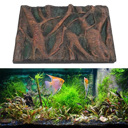 CDQL Aquarium Terrarium Background, Multipurpose 3D Reptile Background, Foam Aquarium Decor Backgrounds, Easy to Assemble for Reptiles Lizard Fish Frog (H) - size: H