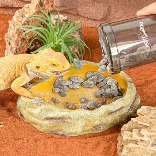 REPTI ZOO Reptile Cricket Calcium Powder Mixer, Cricket Keeper Shaker for Bearded Dragon Gecko Snake Lizards, Dispenser Feeder for Chameleon Reptile & Amphibians