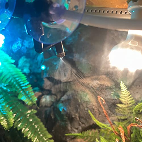 Reptile Fogger, 10 Mist Gears Reptile Humidifier, Automatic Timing Reptile Mister, Slient Reptile Misting System, Top Filling Terrarium Fogger with 4 Nozzles for Reptiles/Amphibians/Vivarium