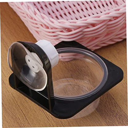 2pcs Black Reptile Feeding Bowl and Water Dish with Suction Cups Durable Pet Bowls for Tortoise Lizard and Other Reptiles Easy to Clean Space-Saving Design - size: Size 5