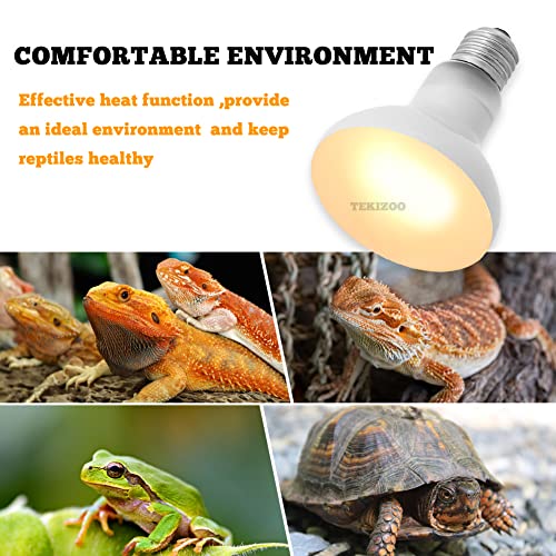 Reptile Heat Lamp Basking Spot Bulb UVA Daylight Light for Amphibian,Lizard,Tortoise,Bearded Dragon 50W(4 Pack)