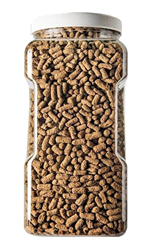 Tortoise Pellet Food, Low Starch High Fiber Diet for Sulcata, Leopard, Yellow-Footed, Desert, African Spurred for All Tortoise.…3-lb & 8oz Lg Jar - size: 3.5 Pound (Pack of 1)