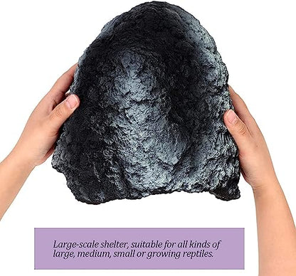 Reptile Rock Hide Cave Large Reptile Habitat Turtle Hideouts Cave for Lizards Bearded Dragon Leopard Gecko Snake Amphibians Fish