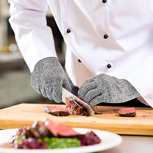 Cut Resistant Gloves Food Grade Level 5 Hand Protection,Kitchen Cut Gloves (X-Small) - size: X-Small