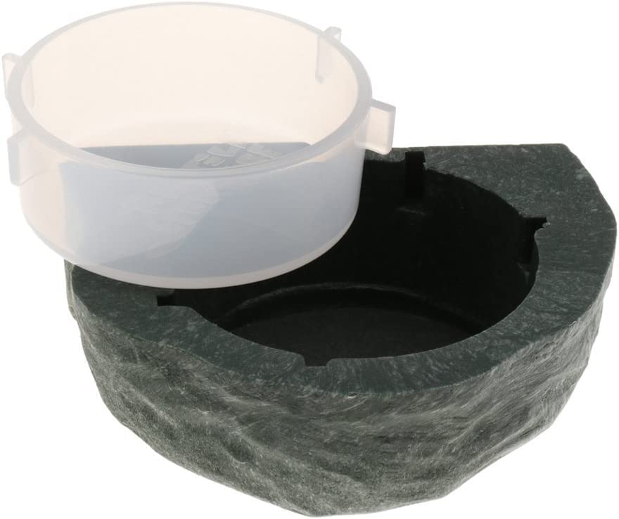 Magnetic Reptile Feeding Cup Feeder Ledge Cups Food Dish Water Bowl for Gecko Lizard Turtle (Green)
