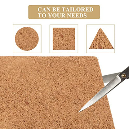 POPETPOP 6pcs Natural Coconut Fiber Pads for Chickens Reptiles Multi-use Breeding Mat for Pet Eggs Easy to Chicken Nesting Pads Lightweight