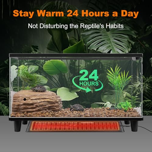 LUCKY HERP Reptile Heat Pad 8x12 Inch 16W Under Tank Terrarium Heating Mat, Reptile Heat Mat, Reptile Heating Pad for Turtle, Lizard, Hermit Crab, Frog, Snake - size: 8" X 12"