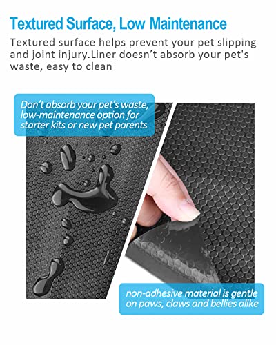Bearded Dragon Tank Accessories, 120 Gallon Reptile Terrarium Mat Liner, Bearded Dragon Substrate for 4x2x2 Reptile Enclosure - color: Black