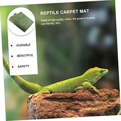 2pcs Turtle Terrarium Liner Reptile Carpet Mat Moss Bedding Soft Comfortable Washable Reusable Lizard Supplies