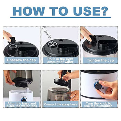Reptiles Fogger Humidifier, Ultra Quiet 4 Liter Tank, 3 Adjustable Mist Levels Auto Shut-Off Amphibians Humidifier for Homes and Pet Stores