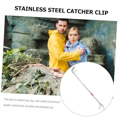 Toddmomy 1pc Stainless Steel Snake Catcher Practical Reptile Capture Tool for Safe Handling Folding Design for Easy Storage and Use