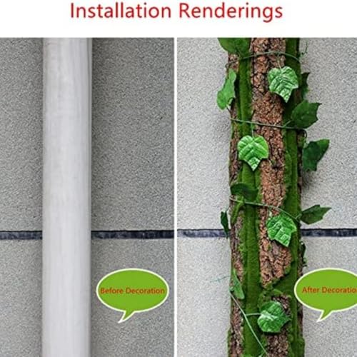 Simulation Tree Bark Wrap Artificial Moss Tree Bark Faux Tree Bark Sheets, Cork Terrarium Background Wall Decor and Artificial Moss for DIY Festival Home Party Wall Embellishment