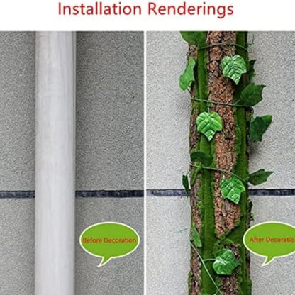 Simulation Tree Bark Wrap Artificial Moss Tree Bark Faux Tree Bark Sheets, Cork Terrarium Background Wall Decor and Artificial Moss for DIY Festival Home Party Wall Embellishment