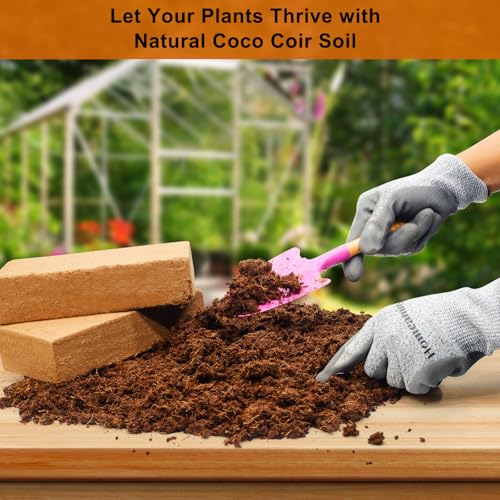 10 Pack Premium Coco Coir Bricks, Coco Coir for Plants, Coconut Fiber Substrate with Low pH & EC, Organic Coconut Fiber for Indoor & Outdoor Gardening and Potting Mix