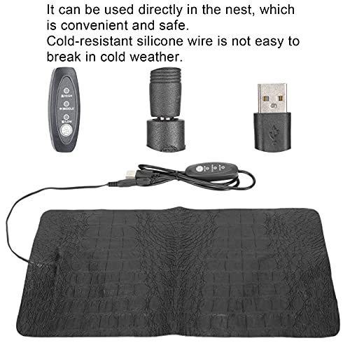 CHICIRIS USB Reptile AntiScratch Heating Pad Adjustable Temperature for Lizards Turtles, Heat Mat for Pet Lovers (L) - size: L
