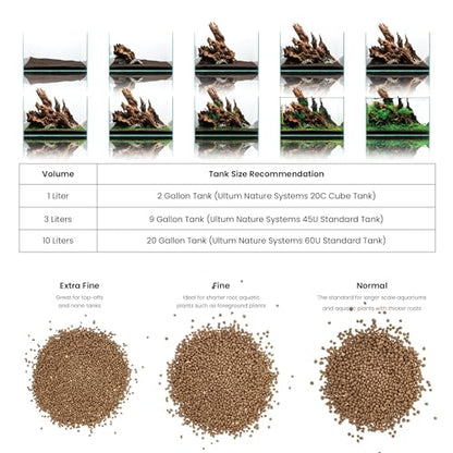 Ultum Nature Systems Controsoil - Freshwater Aqua Soil Substrate for Fish, Shrimp, Live Plant Propagation and Aquascaping - 6.8pH Low Ammonia, Volcanic Ash - Brown, Extra Fine (10 Liter) - color: Brown - Extra Fine, size: 10 Liters (9.1 kg)