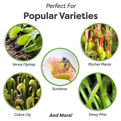 Perfect Plants Carnivorous Plant Soil | 4 Qts. Organic Premium Mix | Use with Venus Fly Traps, Pitcher Plants, or Other Carnivorous Plants - size: 4 qts.