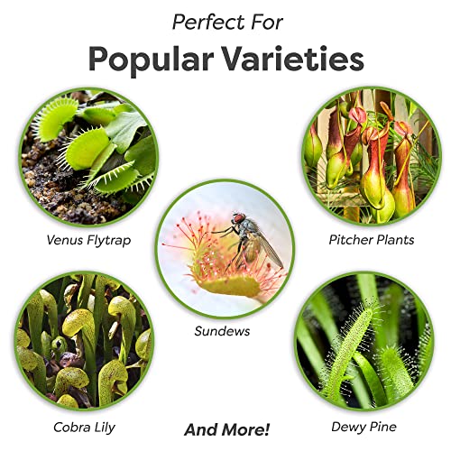 Perfect Plants Carnivorous Plant Soil | Organic Premium Mix | Use with Venus Fly Traps, Pitcher Plants, or Other Carnivorous Plants (1 qt.) - size: 1 qt.